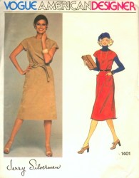 1401 70S JERRY SILVERMAN CAP SLEEVE DRESS, BELT PATTERN 12
